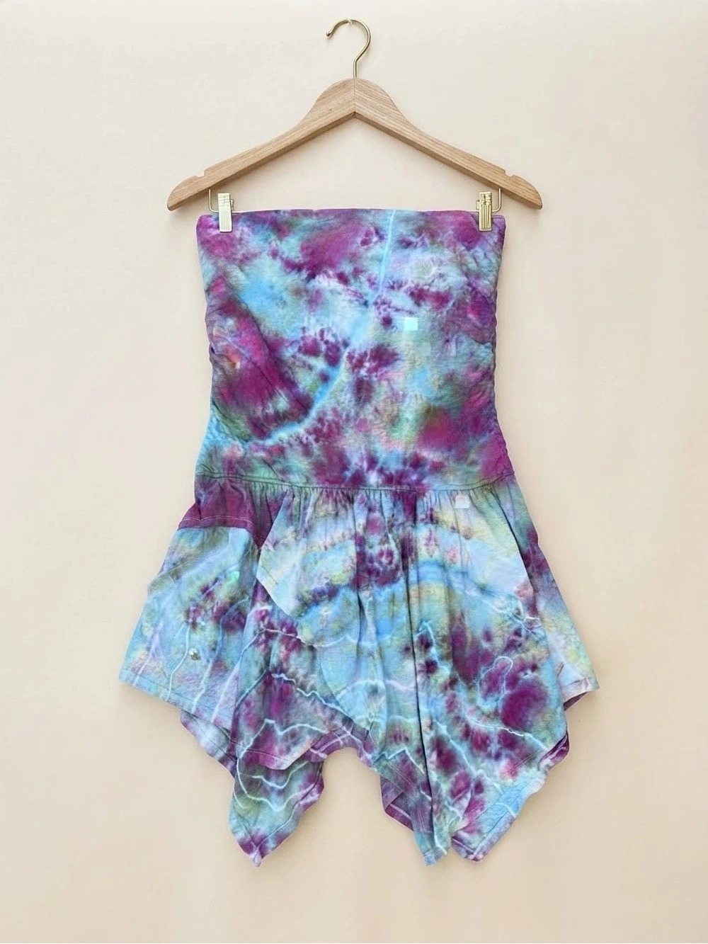 Ice Dyed Free People Asymmetrical Mini Dress